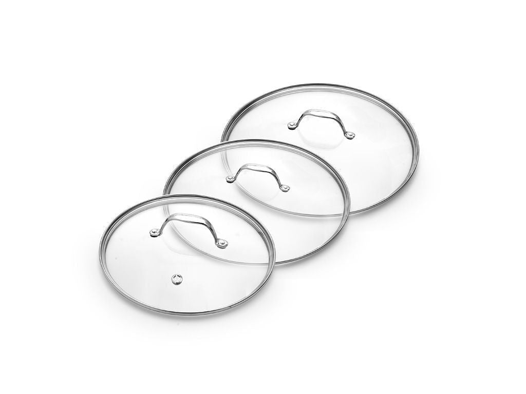 GLASS LID SET 24/26/28 CM – 3 PIECES - 1