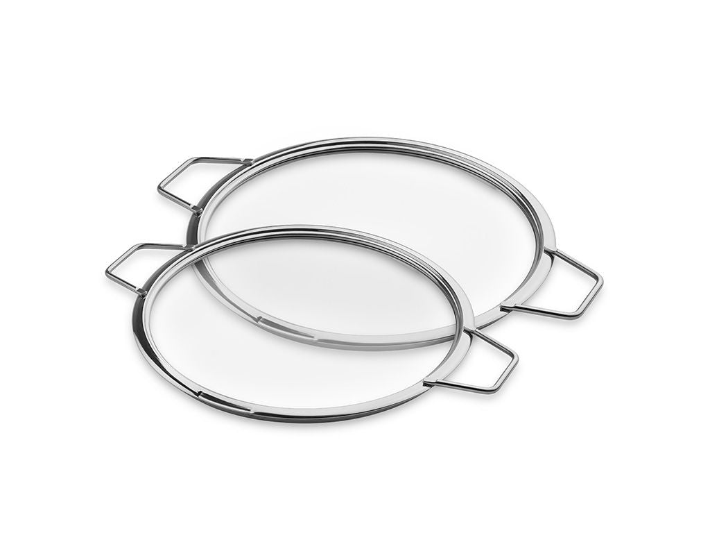 STACKABLE GLASS LIDS – 26/28 CM – 2 PCS - 1