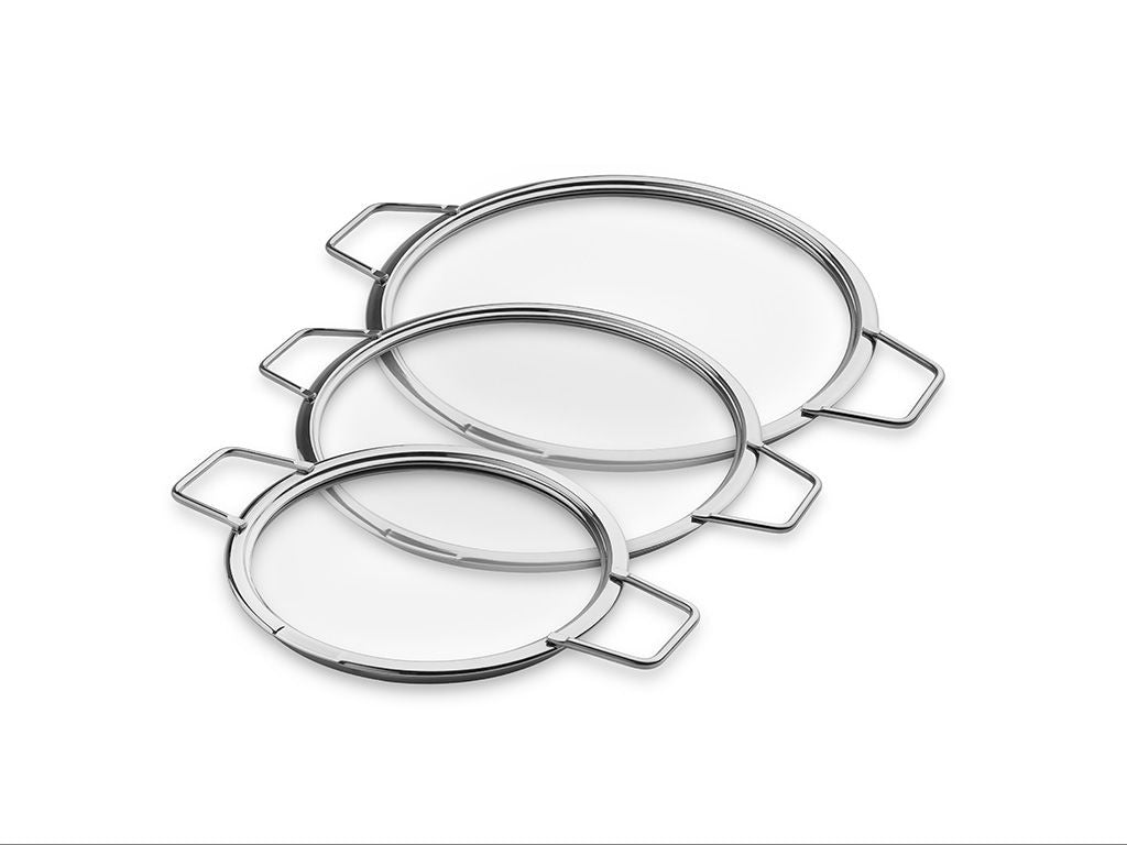 STACKABLE GLASS LIDS – 14/20/24 CM – 3 PCS - 1