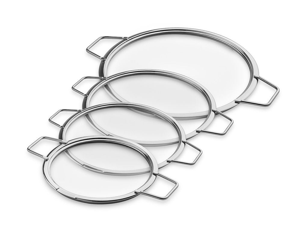 STACKABLE GLASS LIDS – 18/20/24/28 CM – 4 PCS - 1