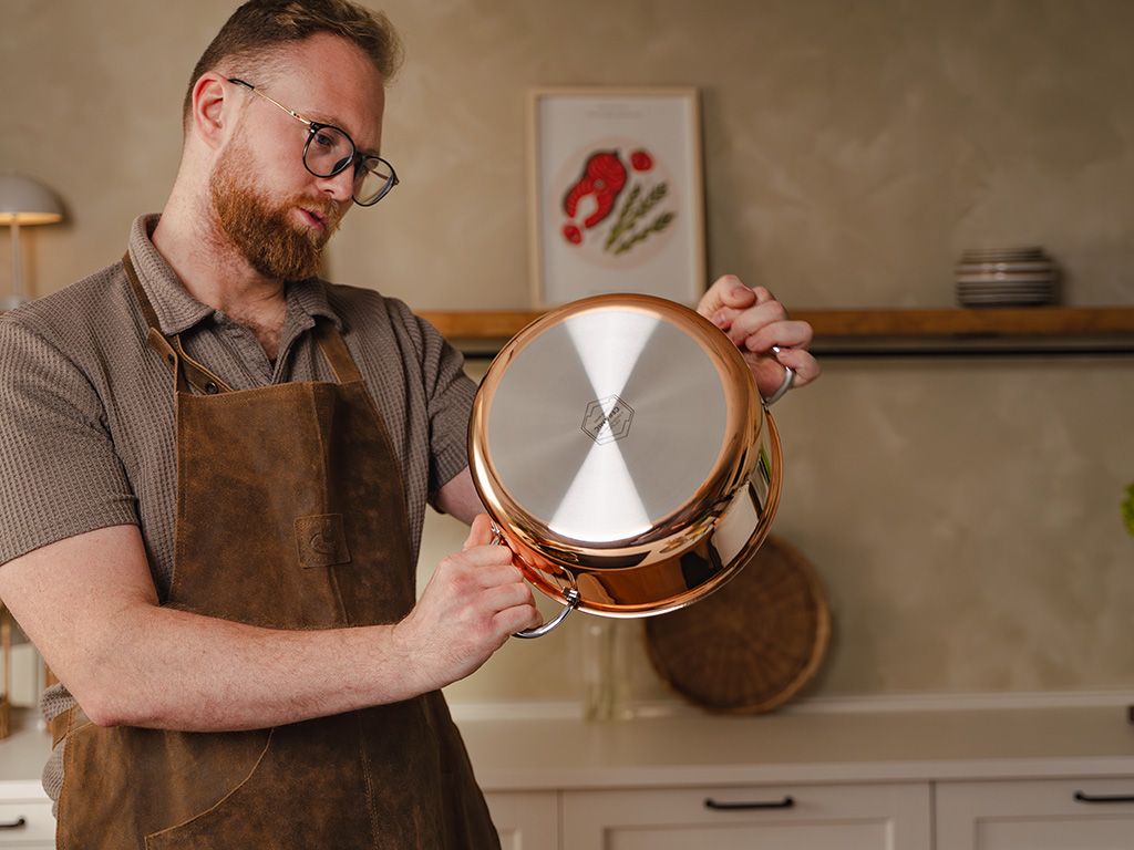 COPPER HYBRID NON-STICK POT 24 CM - 6