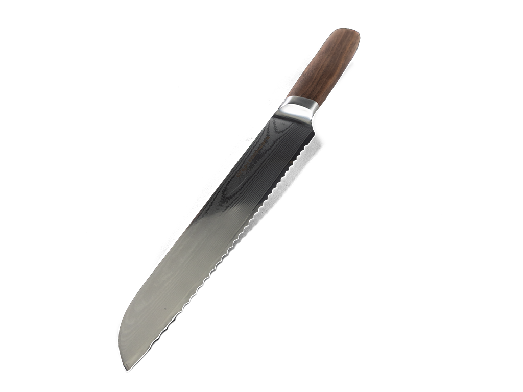 Damascus bread knife 20 cm