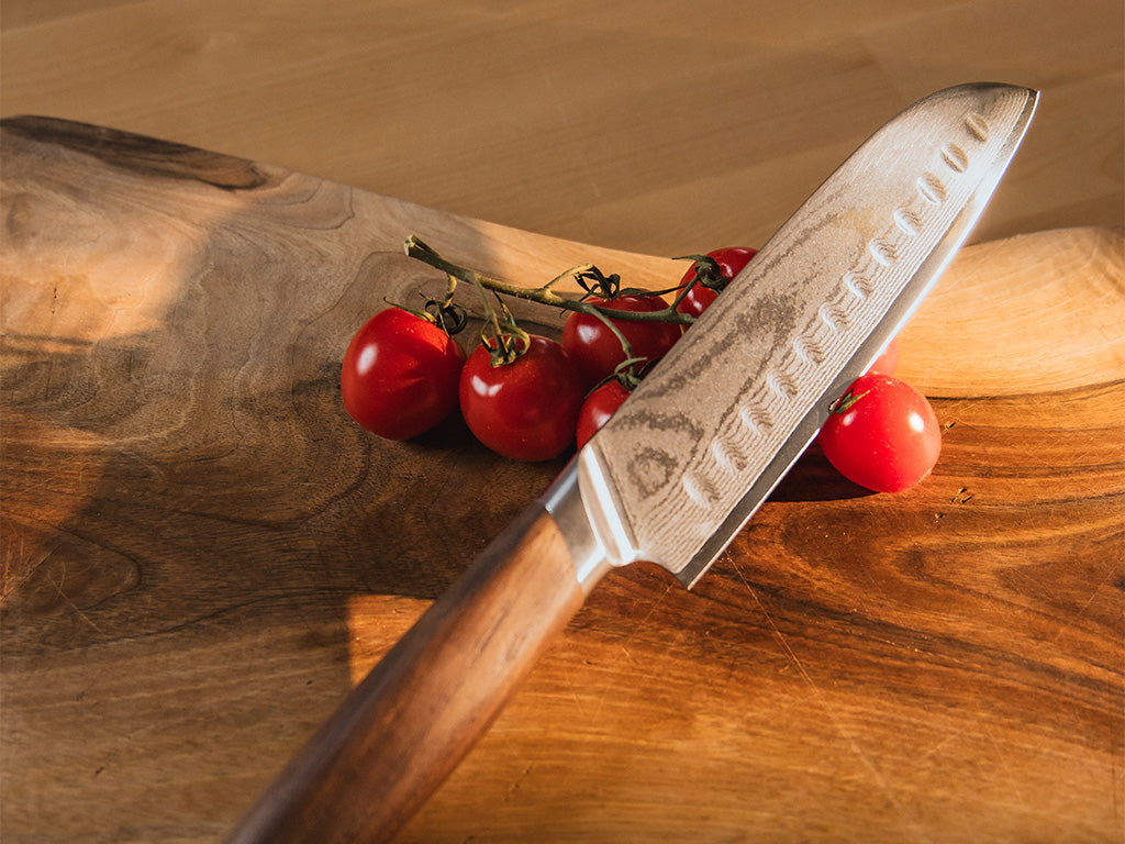 Damascus santoku knife 18 cm