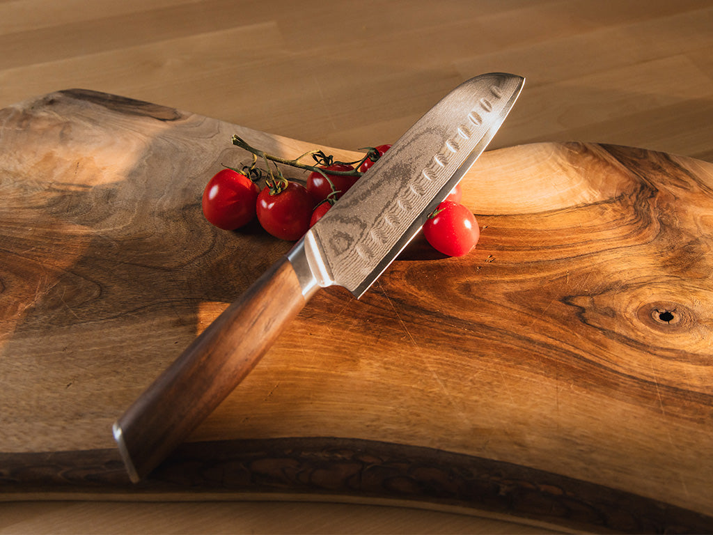 Damascus santoku knife 18 cm
