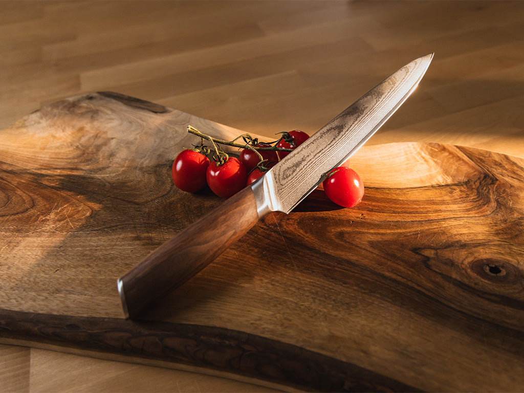 Damascus carving knife 20 cm