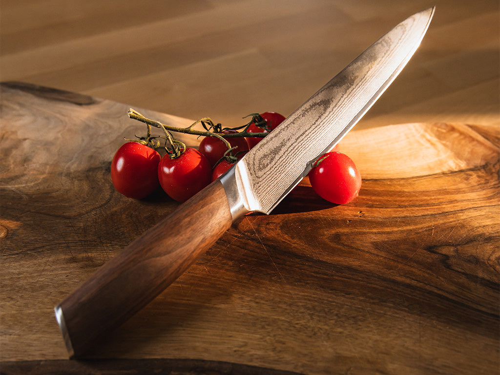 Damascus carving knife 20 cm