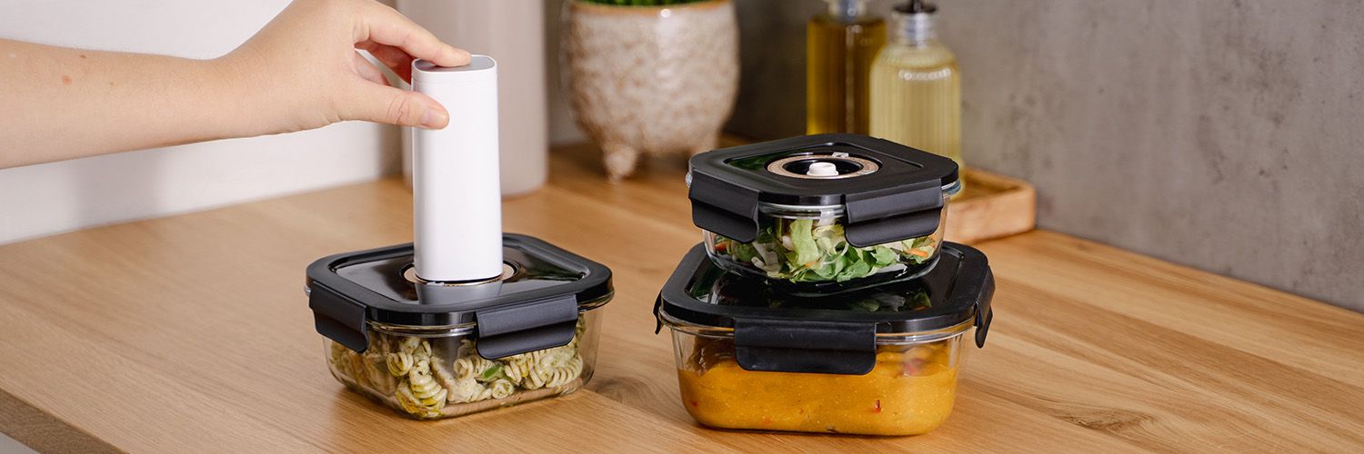 SQUARE VACUUM GLASS CONTAINER - 800ML