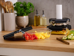 RECTANGLE VACUUM GLASS CONTAINER - 1480ML - 4