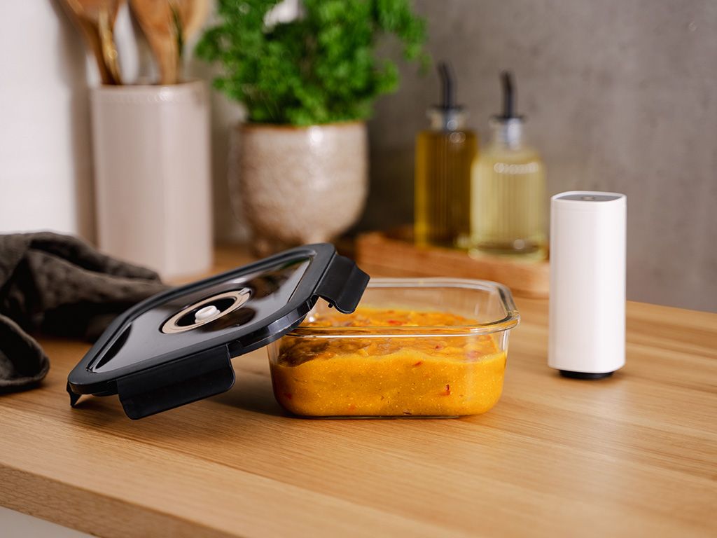 SQUARE VACUUM GLASS CONTAINER - 800ML - 2