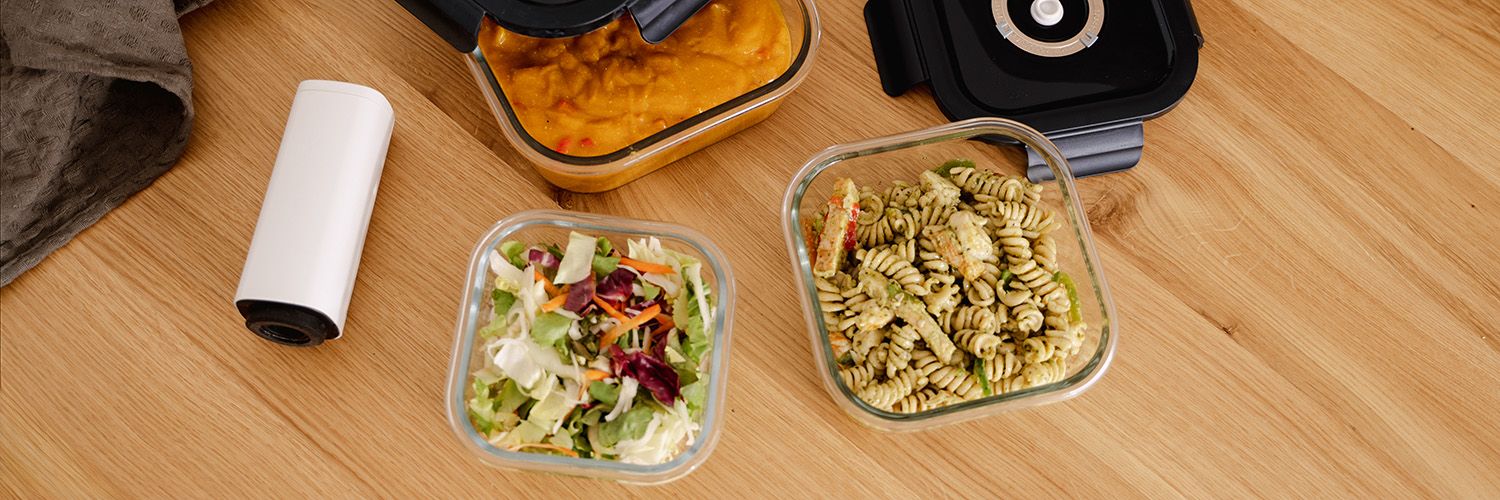 RECTANGLE VACUUM GLASS CONTAINER - 630ML - SET - 4PC - 8