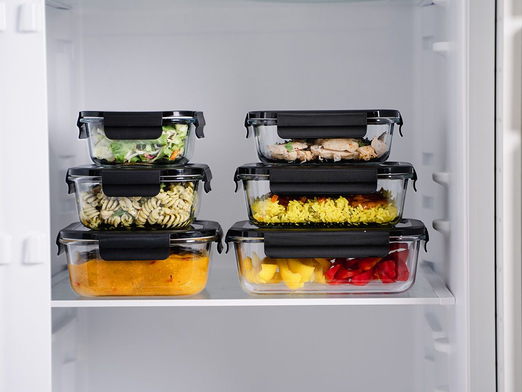 VACUUM GLASS CONTAINER MIX SET - 6PC - 4