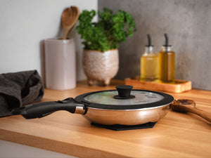 MIXED FRYING PAN WITH DETACHABLE HANDLE 2-PC WOK SET - 7