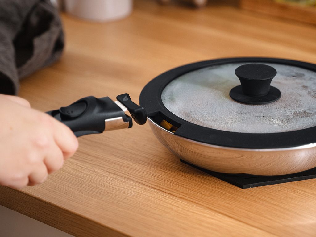 MIXED FRYING PAN WITH DETACHABLE HANDLE 5-PC SET - 3