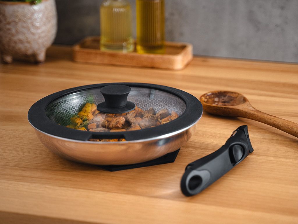 MIXED FRYING PAN WITH DETACHABLE HANDLE 5-PC SET - 6