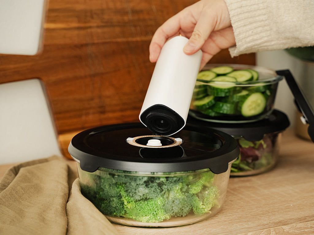 ROUND VACUUM GLASS CONTAINER – 930ML - 2