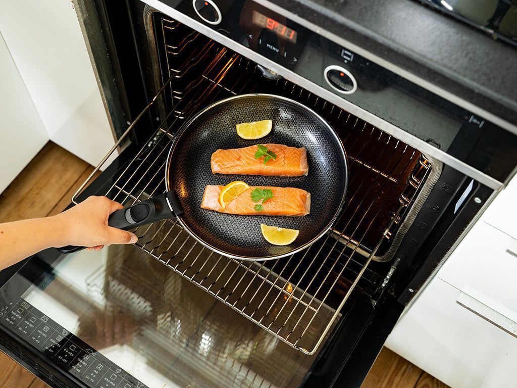 FRYING PAN WITH DETACHABLE HANDLE 3-PC SET - 5