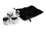 REUSEABLE STEEL ICE CUBES - 4-PC