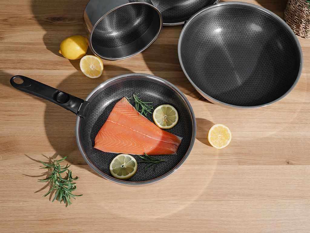 FRYING PAN WITH DETACHABLE HANDLE 30CM SET - 6