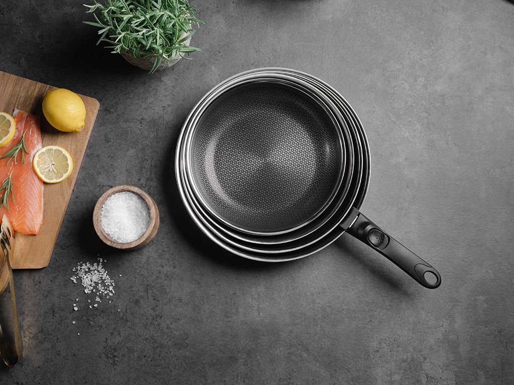 FRYING PAN WITH DETACHABLE HANDLE 30CM SET - 7