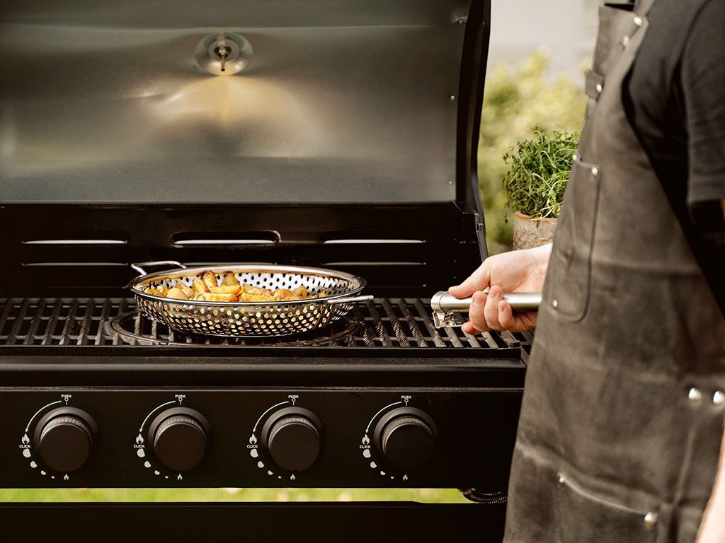 BBQ GRILL PAN WITH DETACHABLE HANDLE 28CM - 8