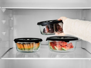 ROUND VACUUM GLASS CONTAINER – 930ML - 12