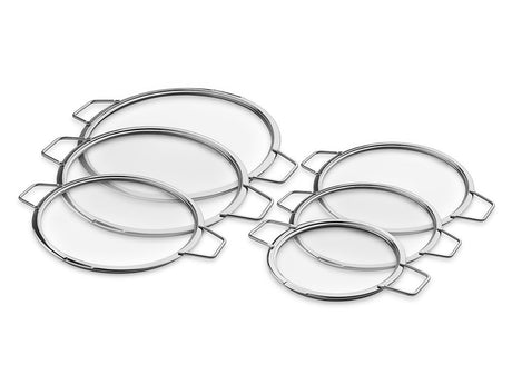 STACKABLE GLASS LIDS – 18/20/24/26/28/30 CM – 6 PCS - 1
