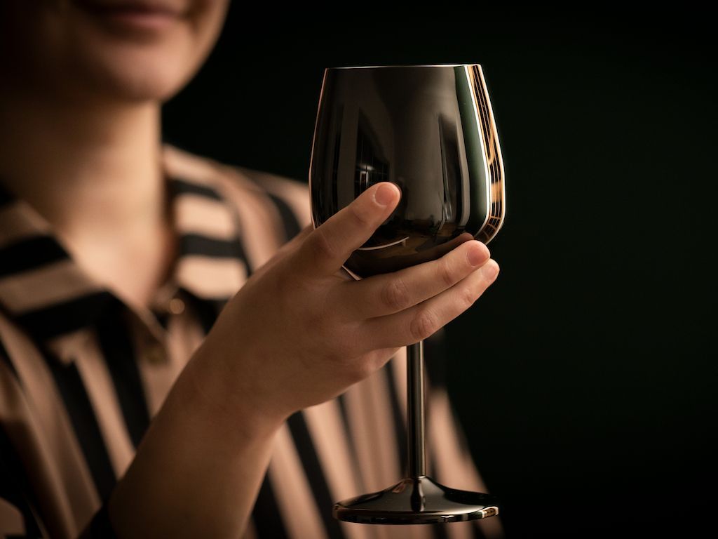 DRINKWARE SET - STAINLESS STEEL WINE GLASS - 4
