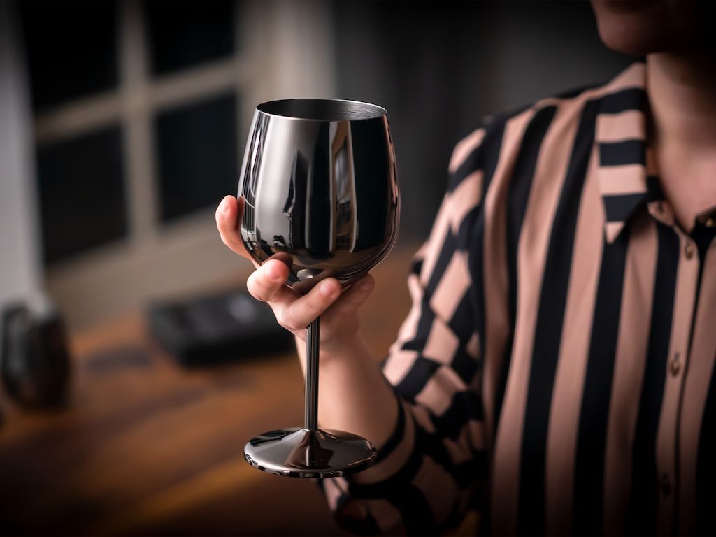 DRINKWARE SET - STAINLESS STEEL WINE GLASS - 5