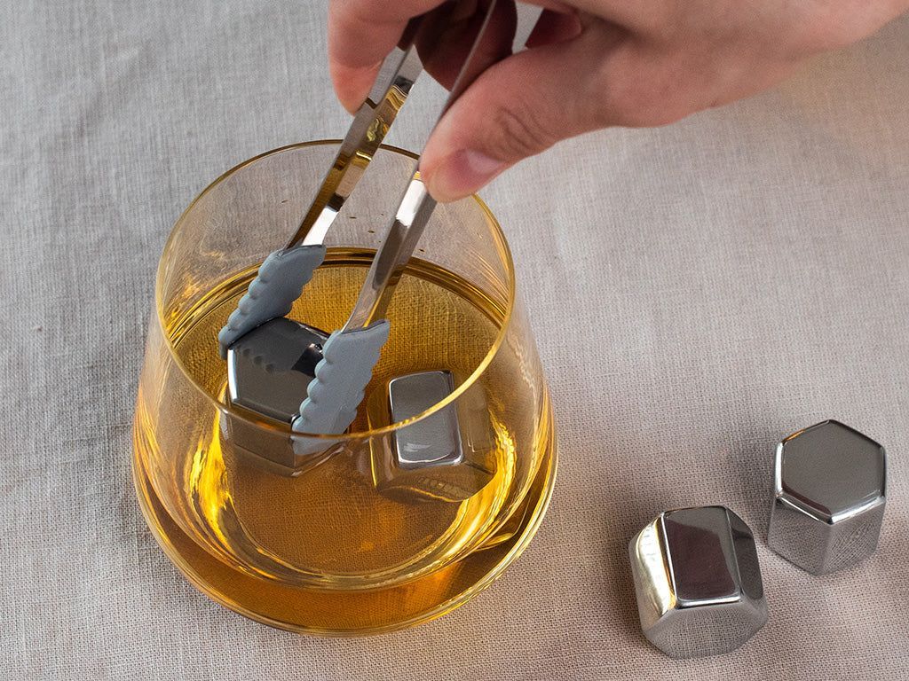 REUSEABLE STEEL ICE CUBES - 4-PC - 5
