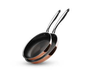COPPER HYBRID NON-STICK FRYING PAN SET - 2 PCS - 1