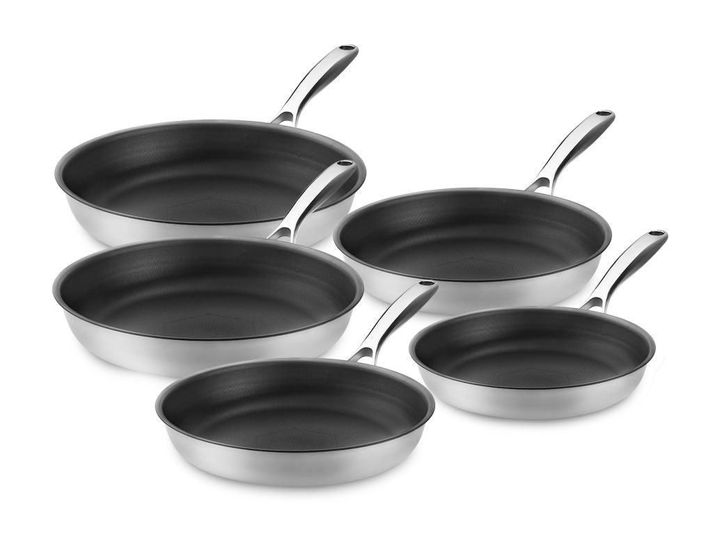 ZERO – NATURAL NON-STICK FRYING PAN SET – 5PCS - 1