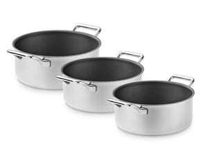 ZERO – NATURAL NON-STICK COOKING POT SET – 3PCS - 1
