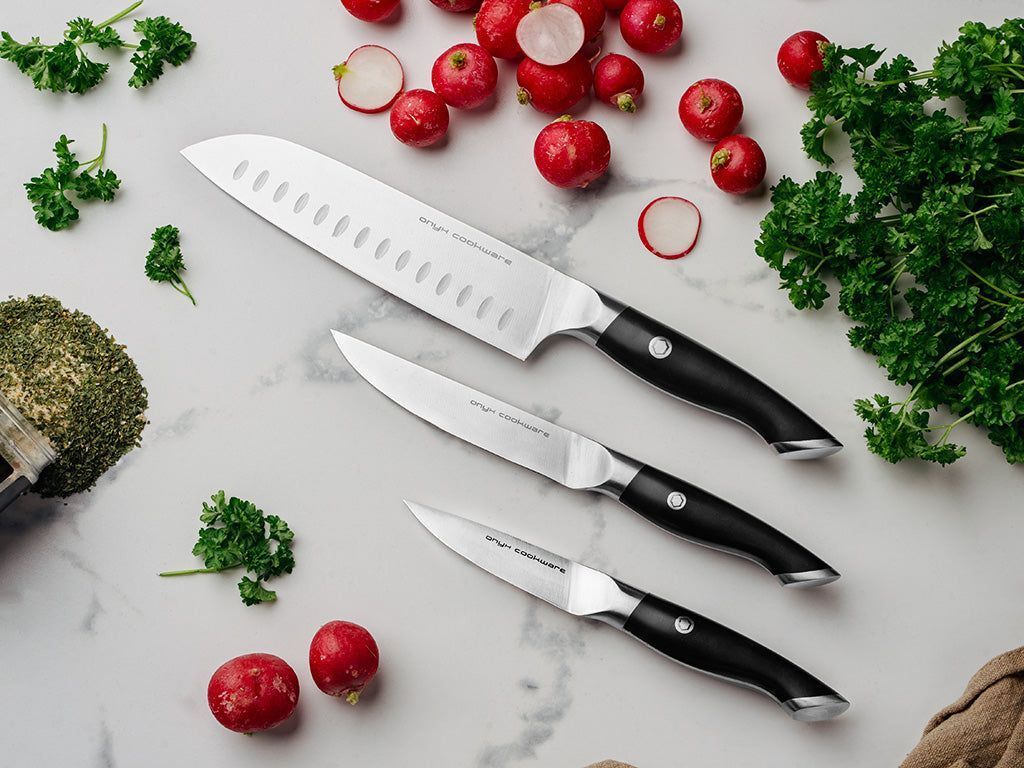 3-PCS SANTOKU-UTILITY-PARING KNIFE SET - 4