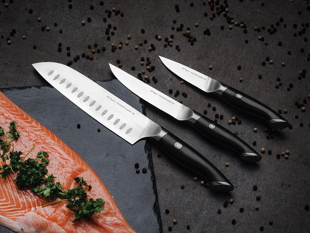 3-PCS SANTOKU-UTILITY-PARING KNIFE SET - 2