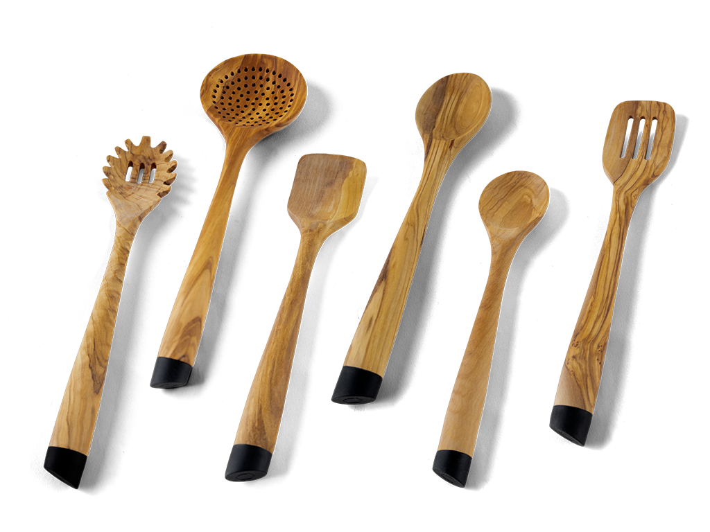 Premium olive wood utensil set – 6-piece