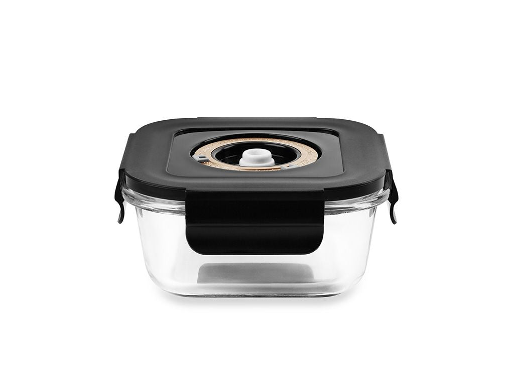 SQUARE VACUUM GLASS CONTAINER - 525ML - 1