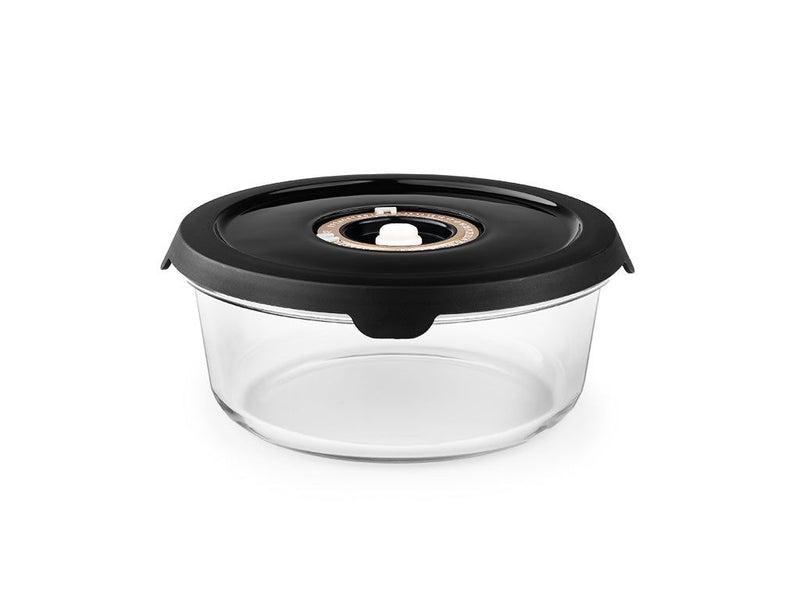 ROUND VACUUM GLASS CONTAINER – 930ML