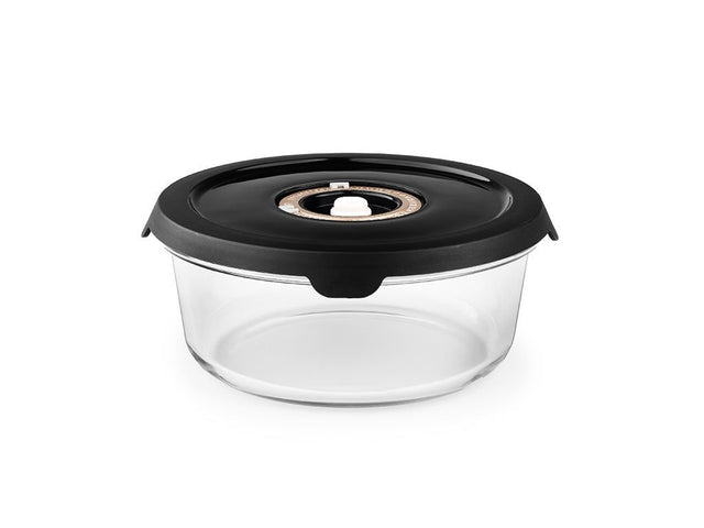 ROUND VACUUM GLASS CONTAINER – 930ML - 1